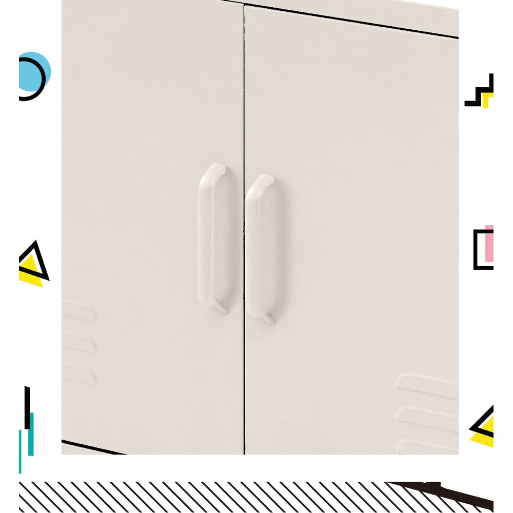 Base Metal Storage Cabinet – White – 100 cm