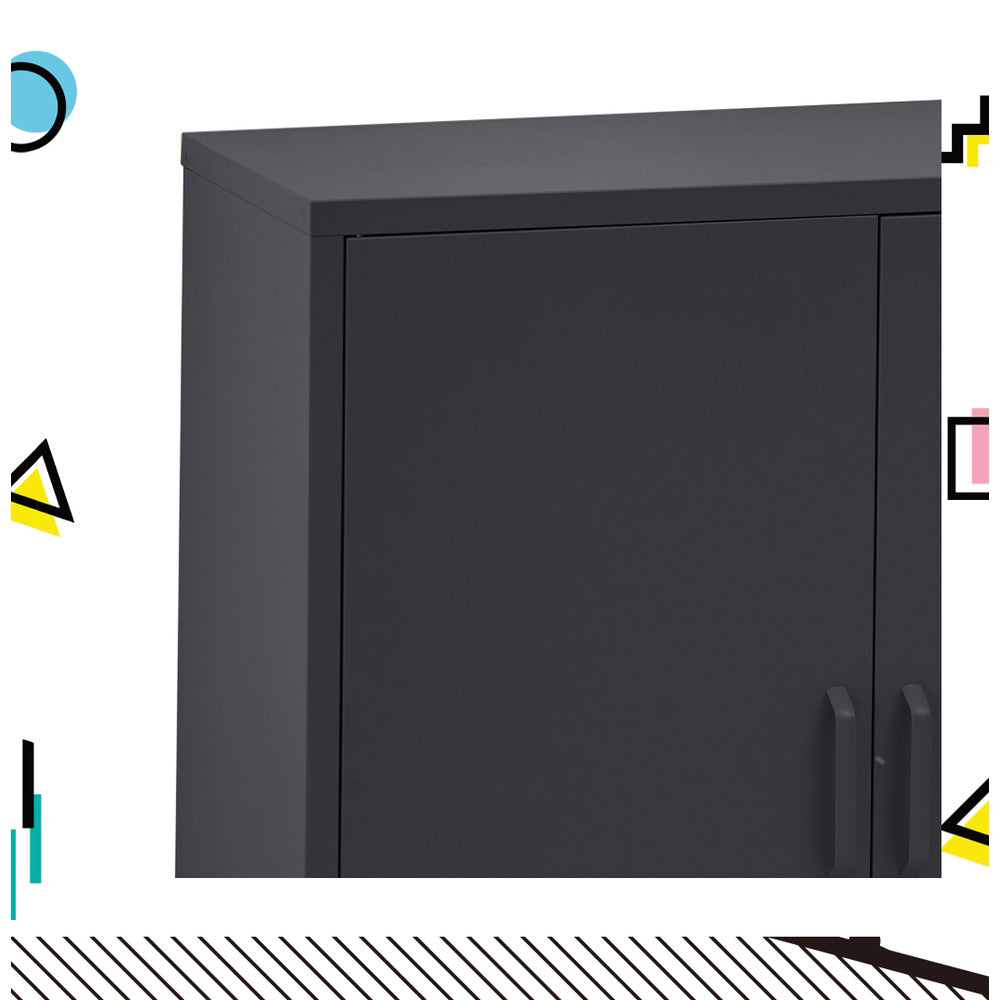Sweetheart Metal Storage Cabinet – Charcoal – 80 cm