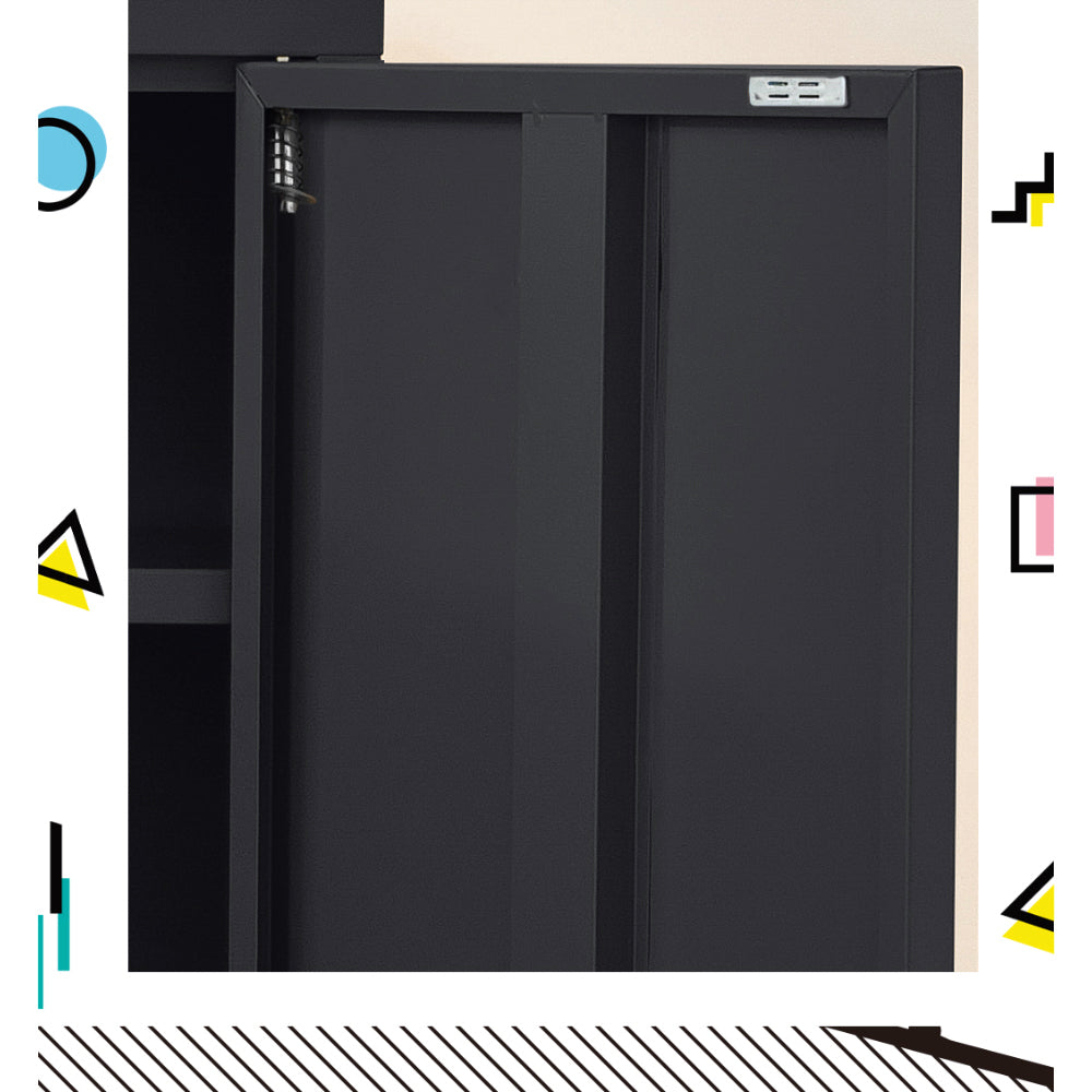 Sweetheart Metal Storage Cabinet – Charcoal – 80 cm
