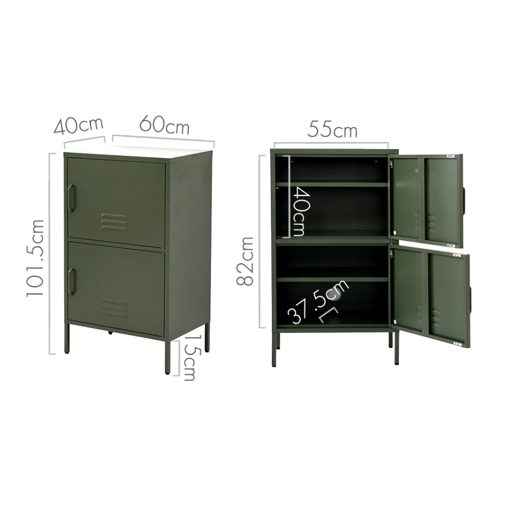 Artisan Metal Storage Cabinet – Green – 60 cm