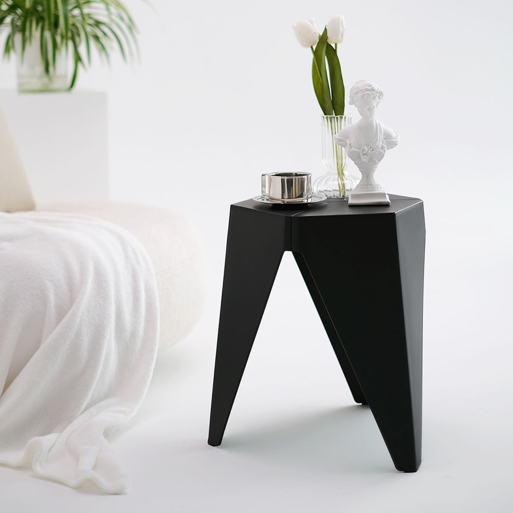 Arlo Puzzle Stackable Stools – Black – Set of 4