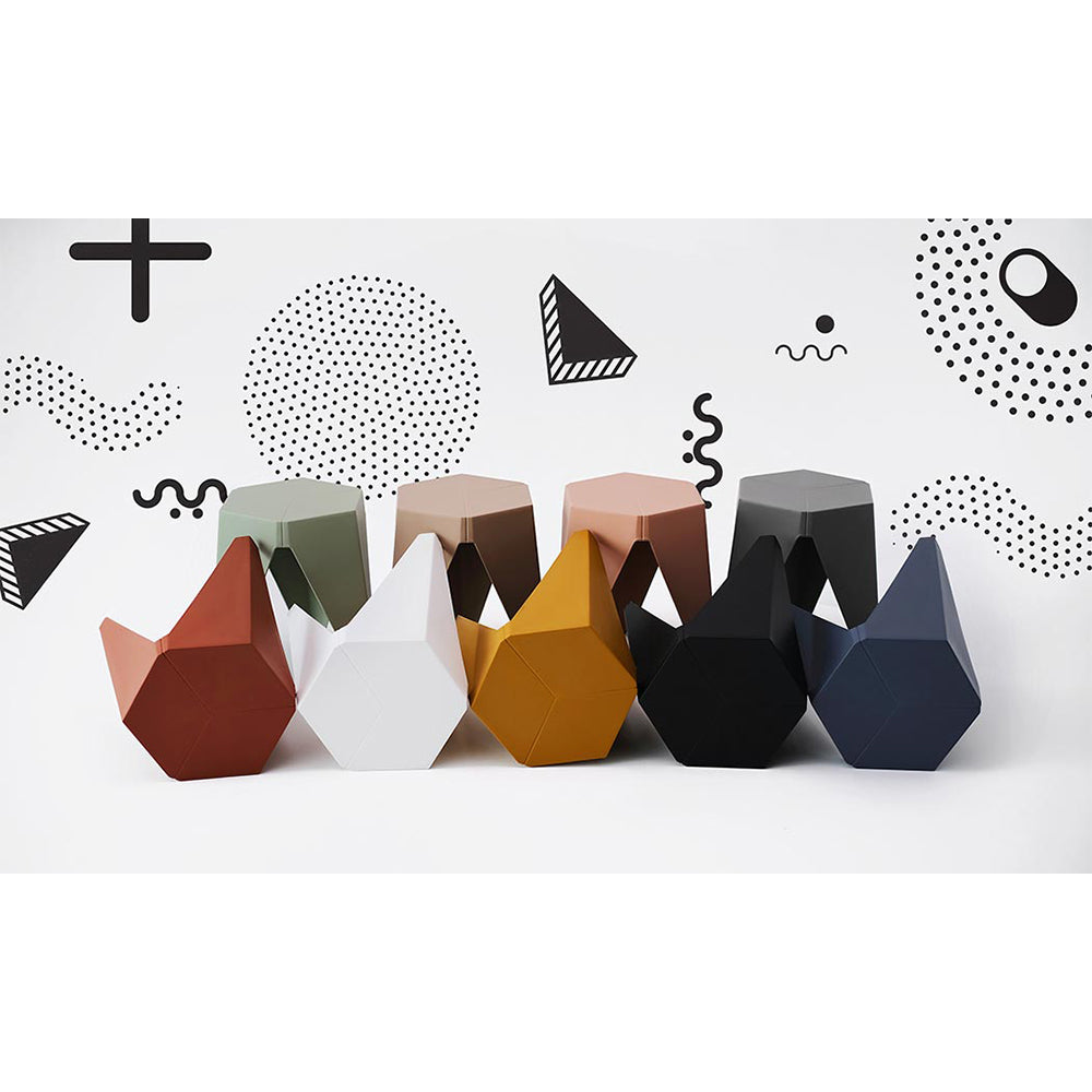 Nova Stackable Stools – White – Set of 2