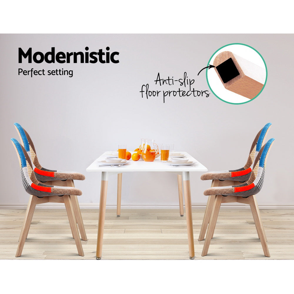 Eiffel Dining Chairs – Fabric – Set of 2