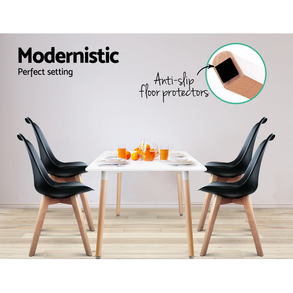 Edison Eiffel Dining Chairs – Black – Set of 4