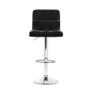 Set of 4 - Gas lift Swivel Bar Stools - Steel and Black