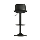 2 x Gas Lift Bar Stools – Padded Seat, Black