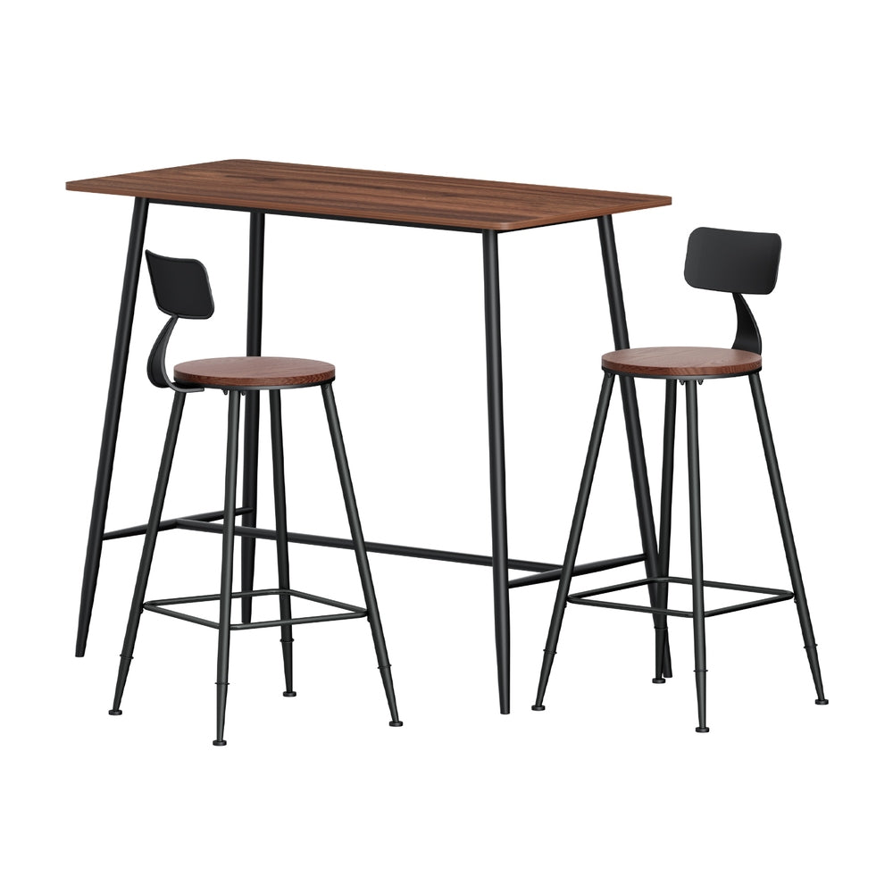 Bar Table and Stools Set Dining Desk Kitchen Chairs Cafe Pub