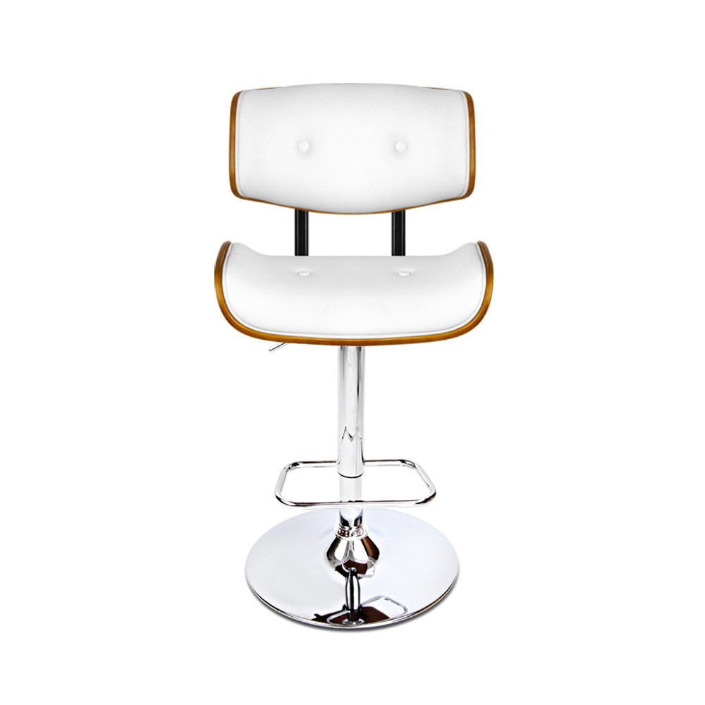 Cherry Gas Lift Bar Stool – White – Single