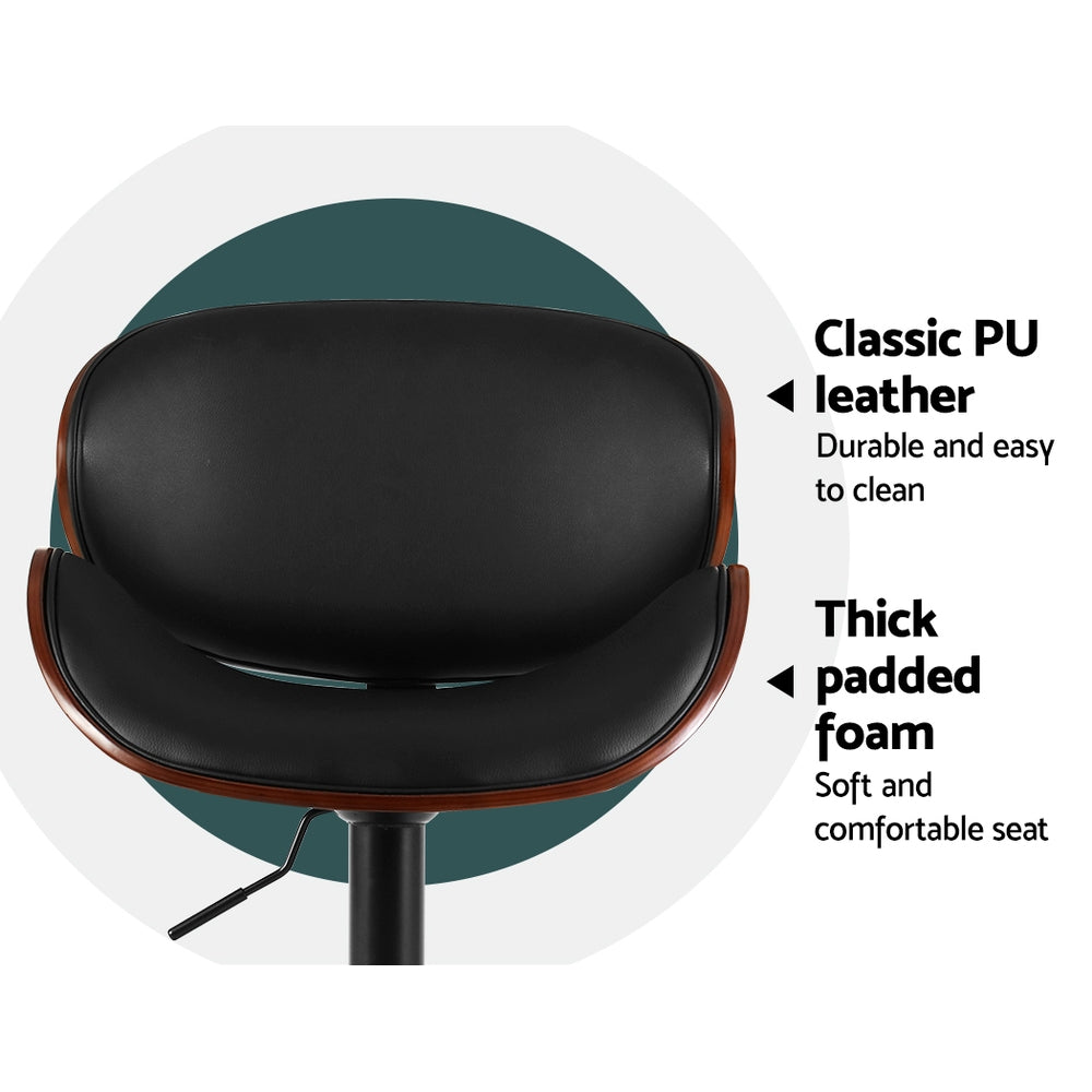 Nolan Gas Lift Swivel Bar Stool – Black – Single