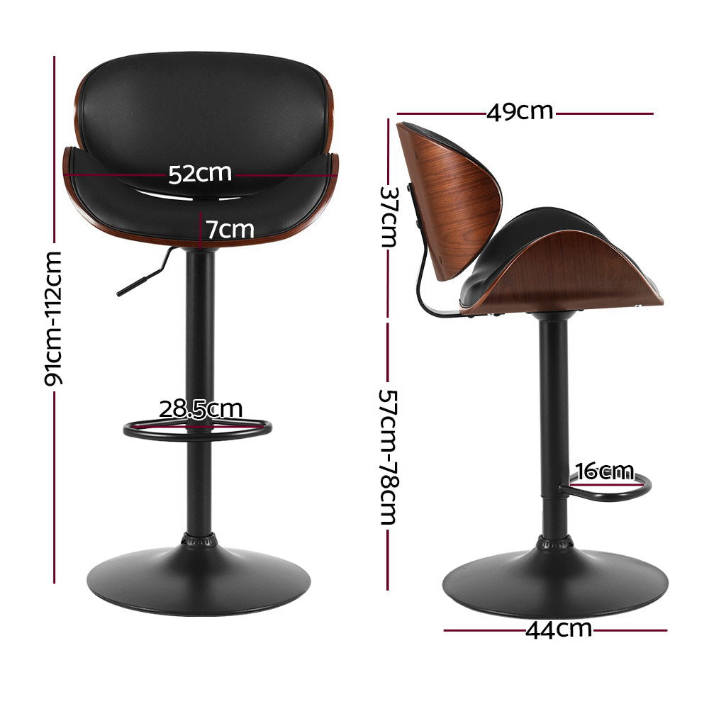 Joyce Swivel Counter Stools – Black – Set of 2