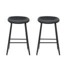 2 x Leather Metal Bar Stools – Kitchen Counter, Classic Finish