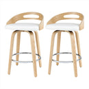 2 x Swivel Bar Stools – Low Back Cushion