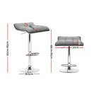4 x Linen Bar Stools – Padded with Gas Lift
