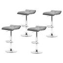 4 x Linen Bar Stools – Padded with Gas Lift