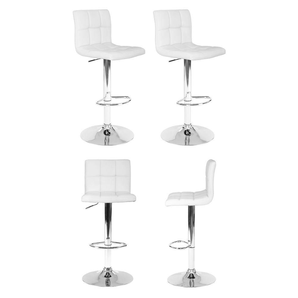 Maxim Gas Lift Bar Stools – White – Set of 4