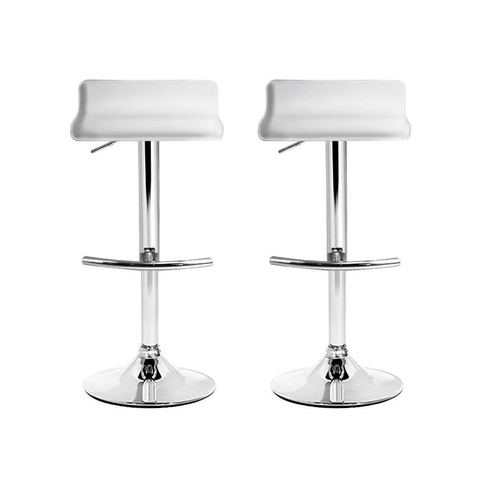 Serrano Wave Style Bar Stools – White – Set of 2