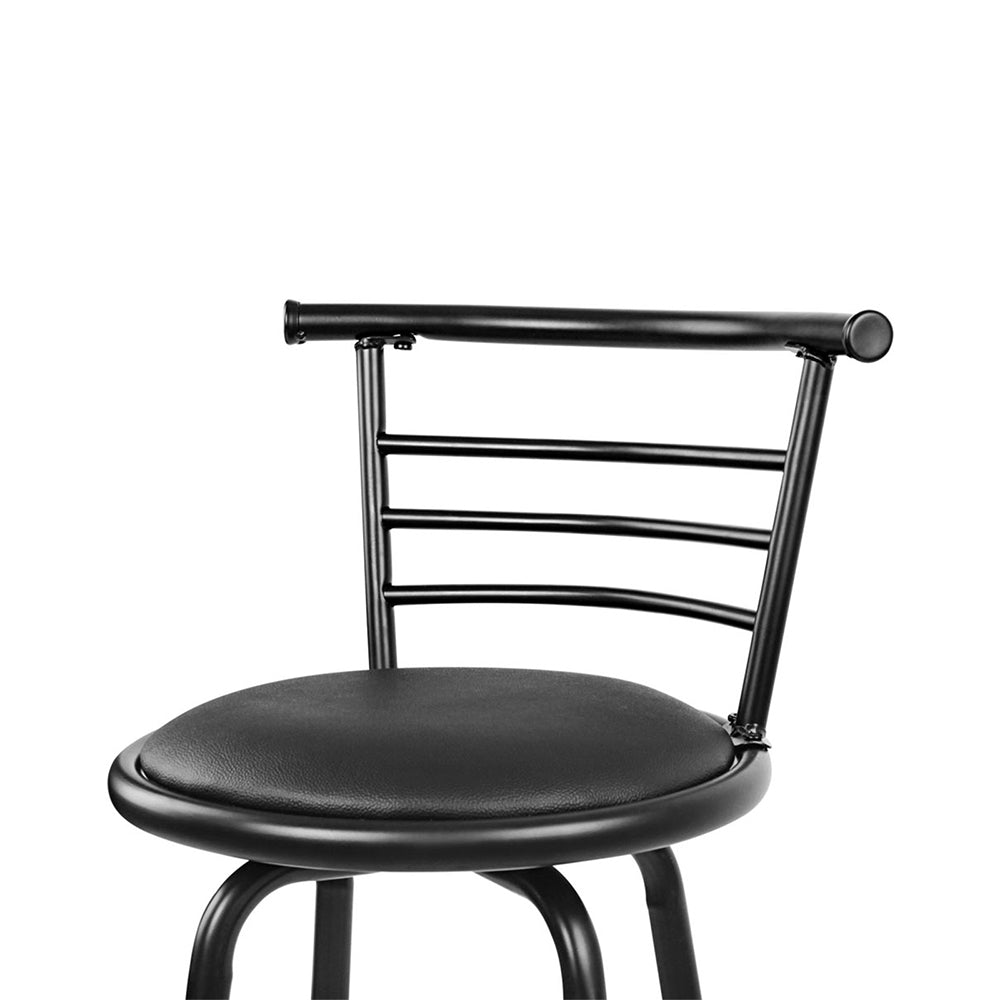 Halston Swivel Bar Stools – Black – Set of 2