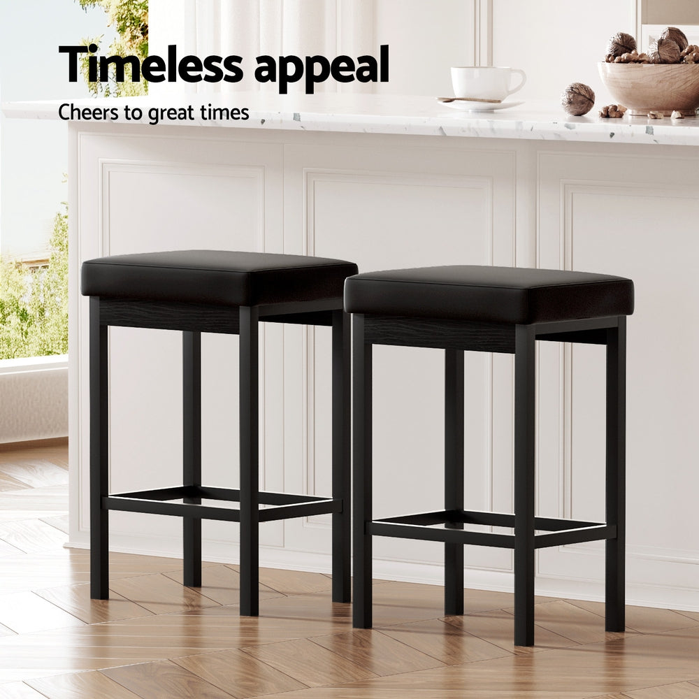 Haven Metal Bar Stools – Black – Set of 4