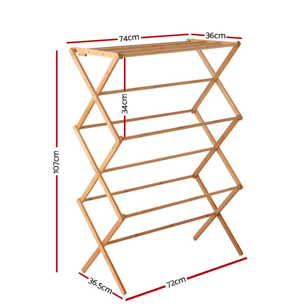 Nara Bamboo Clothes Drying Rack – Natural