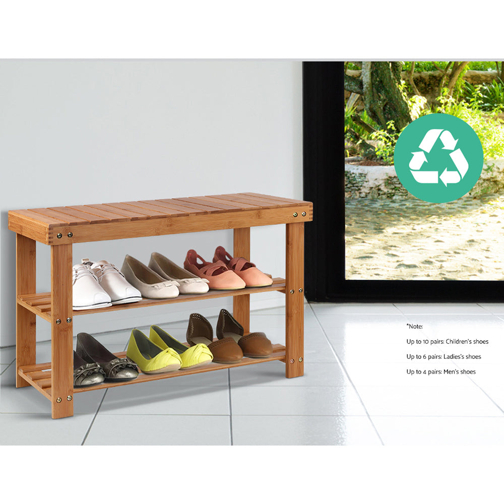 Keaton Bamboo Shoe Rack – Natural