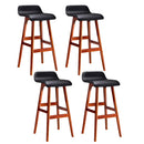 4 x Wooden Bar Stools – Classic Black