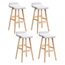 4 x Wooden Bar Stools – Classic White