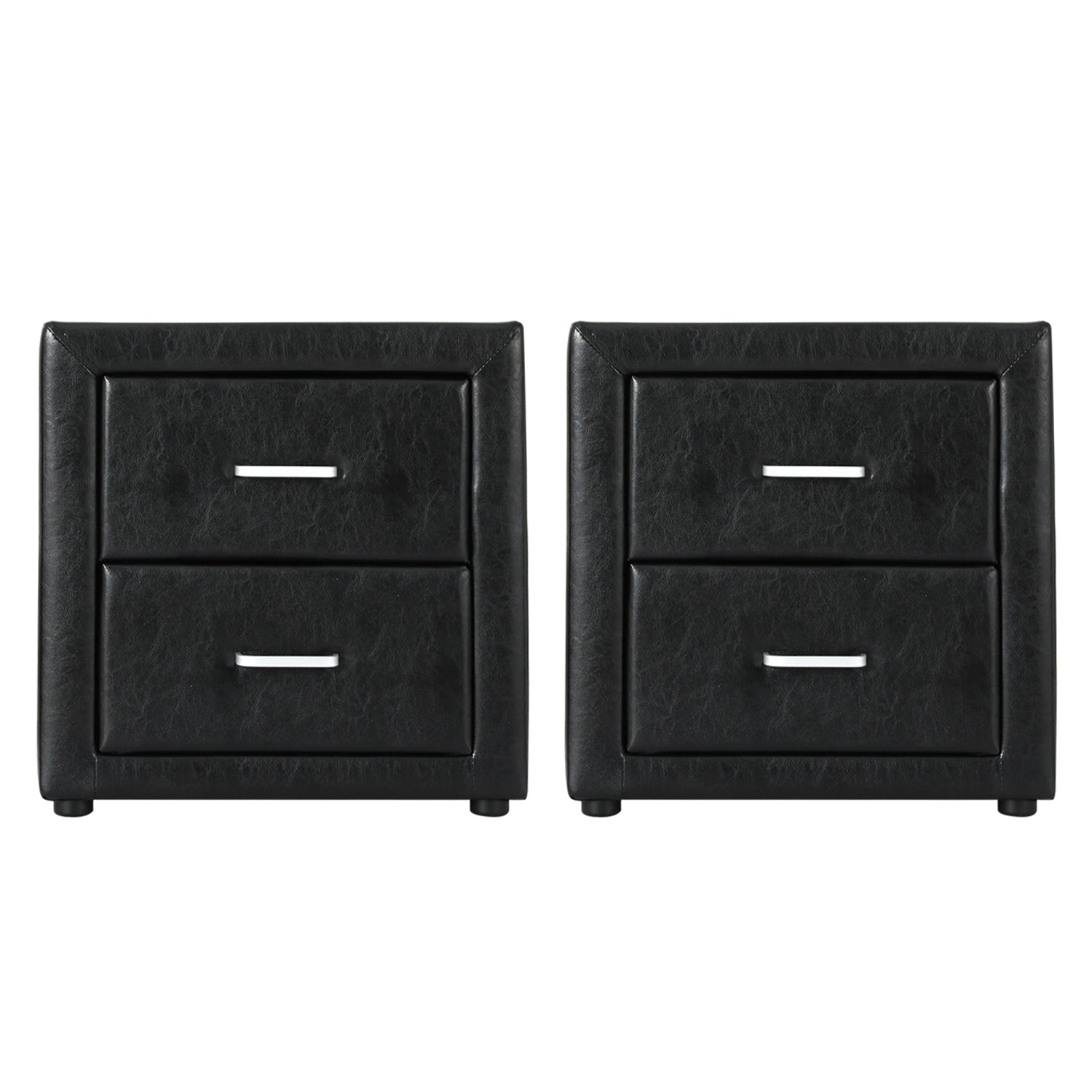 Hudson Bedside Tables – Black – Set of 2