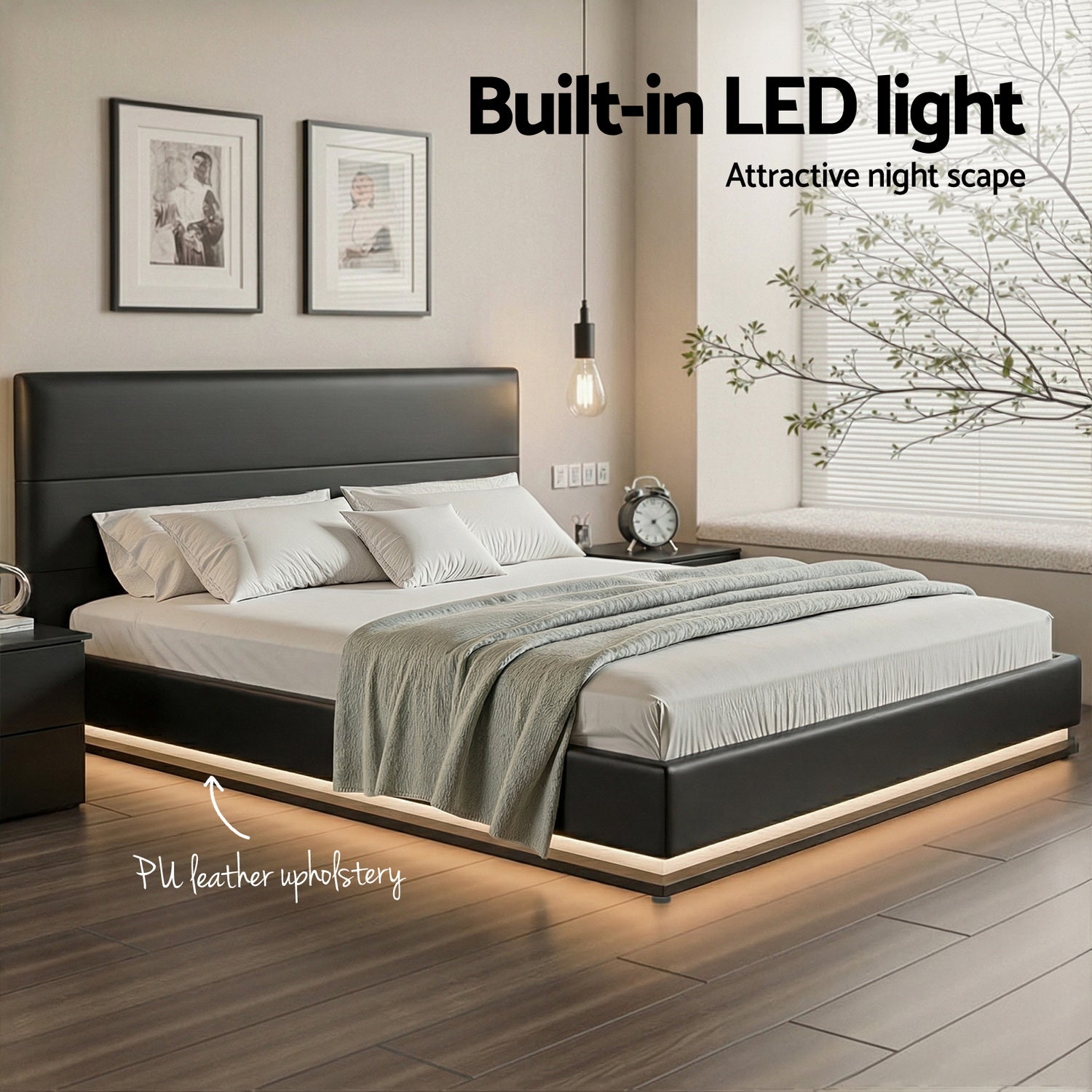 North Bed Base – Black – King