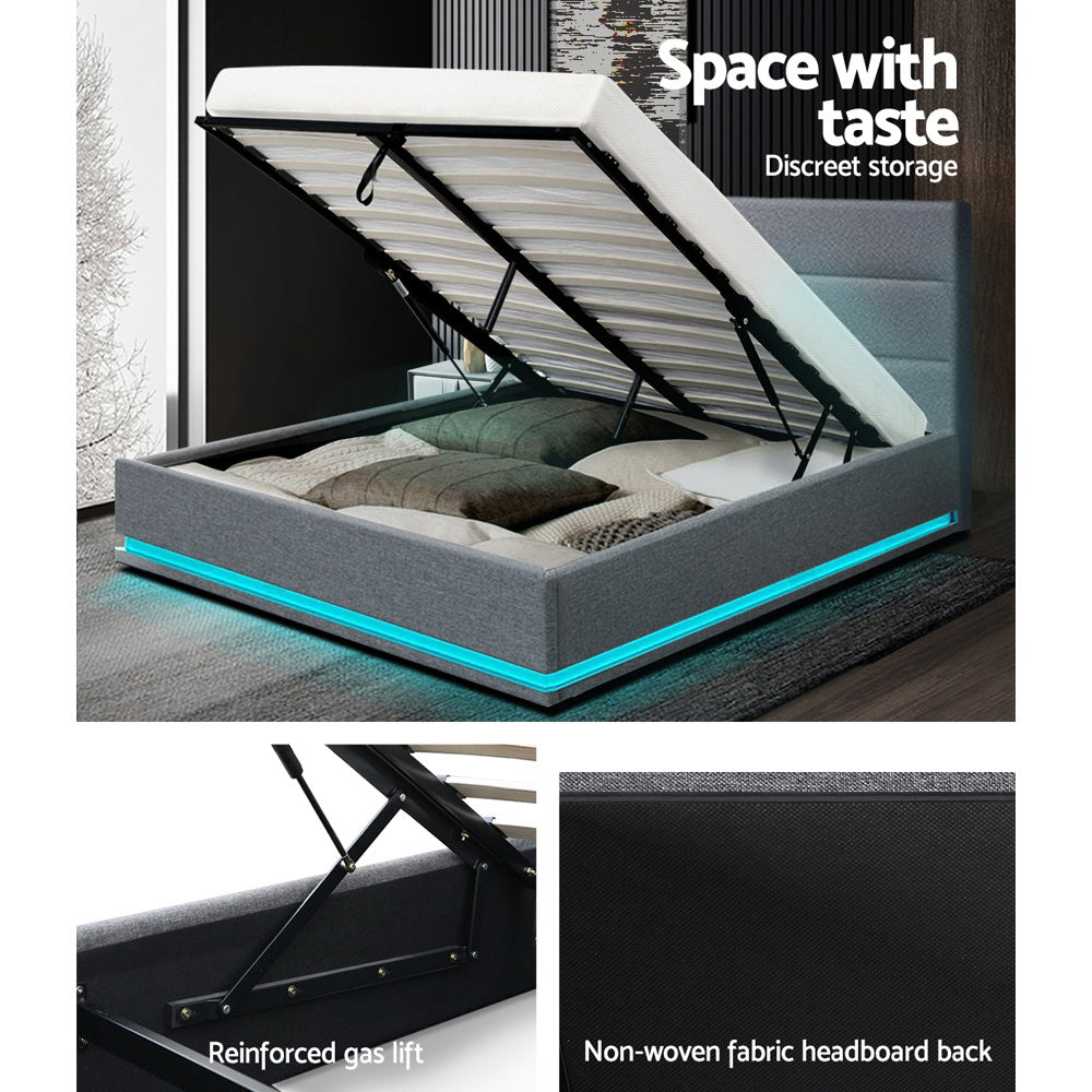 Crest Bed Base – Grey – Queen