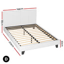 DOUBLE Size - Classic Bed Frame - White