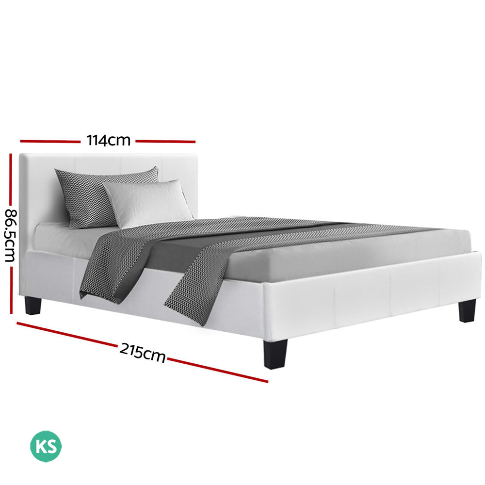 VelvetRest Memory Foam Mattress – White – King Single