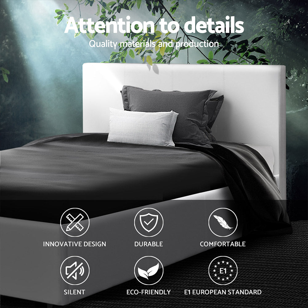 VelvetRest Memory Foam Mattress – White – King Single