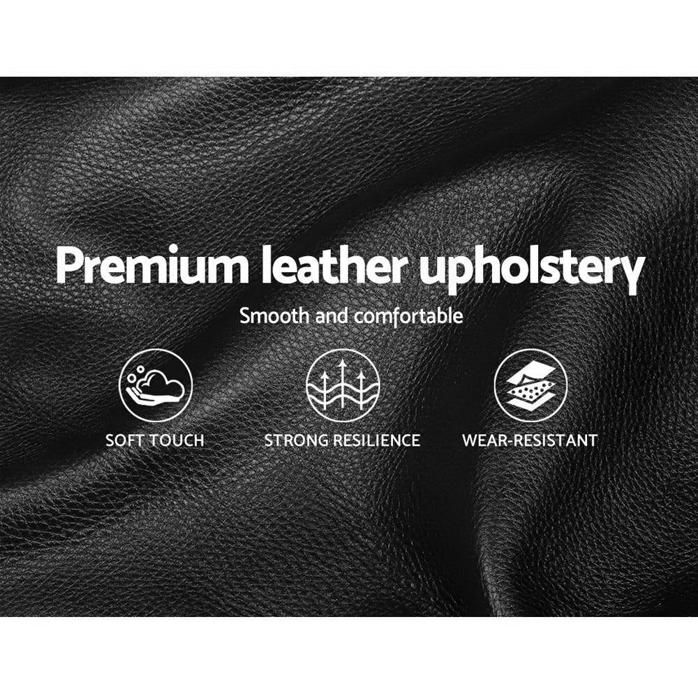 Kairo Leather Gas Lift Bed Frame – Black – Queen
