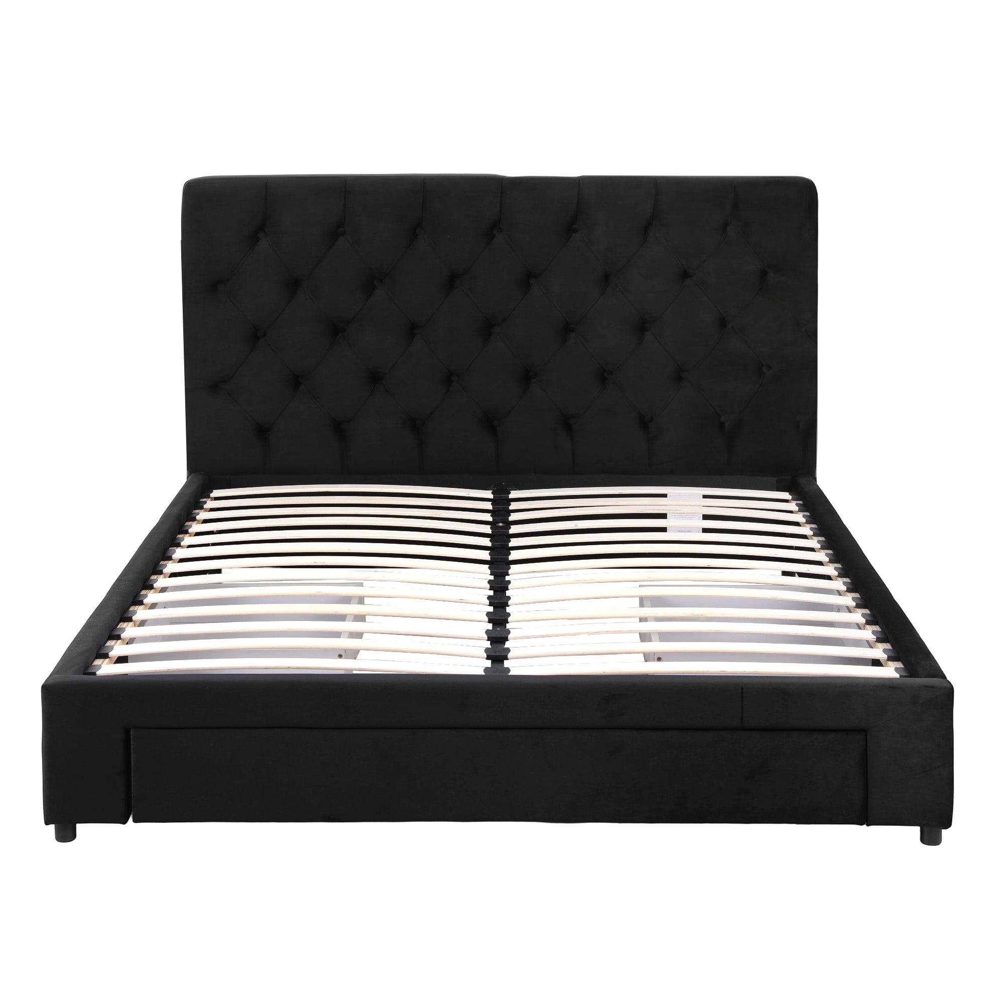 Luna Storage Bed Frame with Charging Station and 3 Drawers – Grey – Double