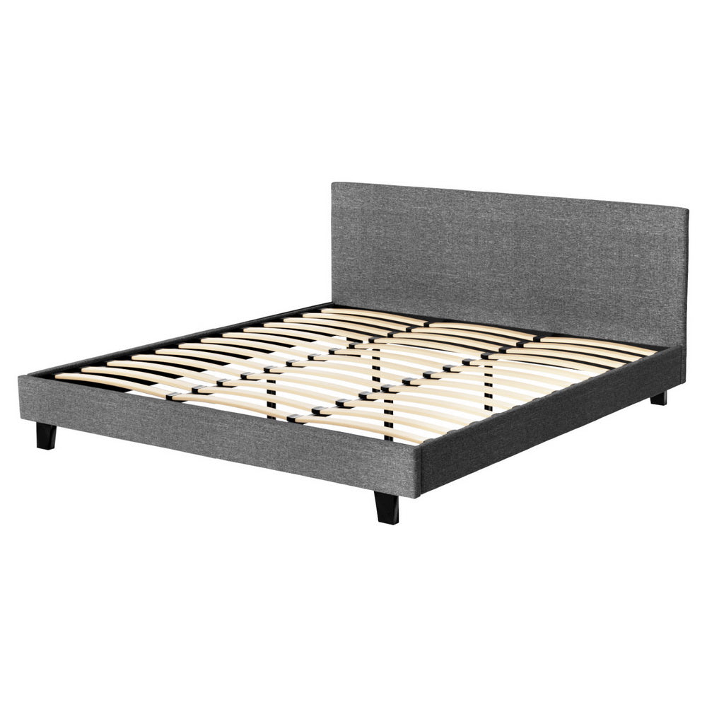 Nolan Fabric Bed Frame – Grey – King