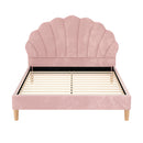 DOUBLE Size - Scallop-Shape Velvet Frame - Pink