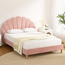 DOUBLE Size - Scallop-Shape Velvet Frame - Pink