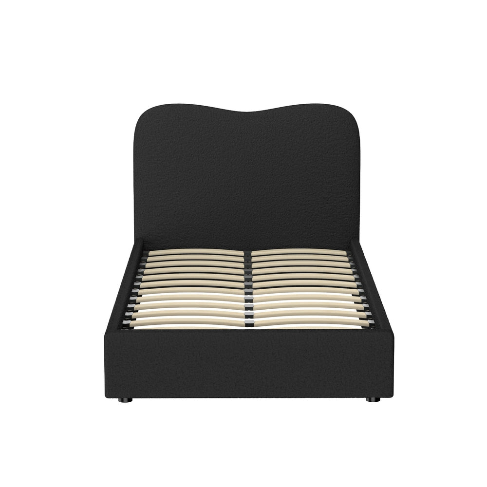 Dara Bouclé Bed Frame – Black – King Single