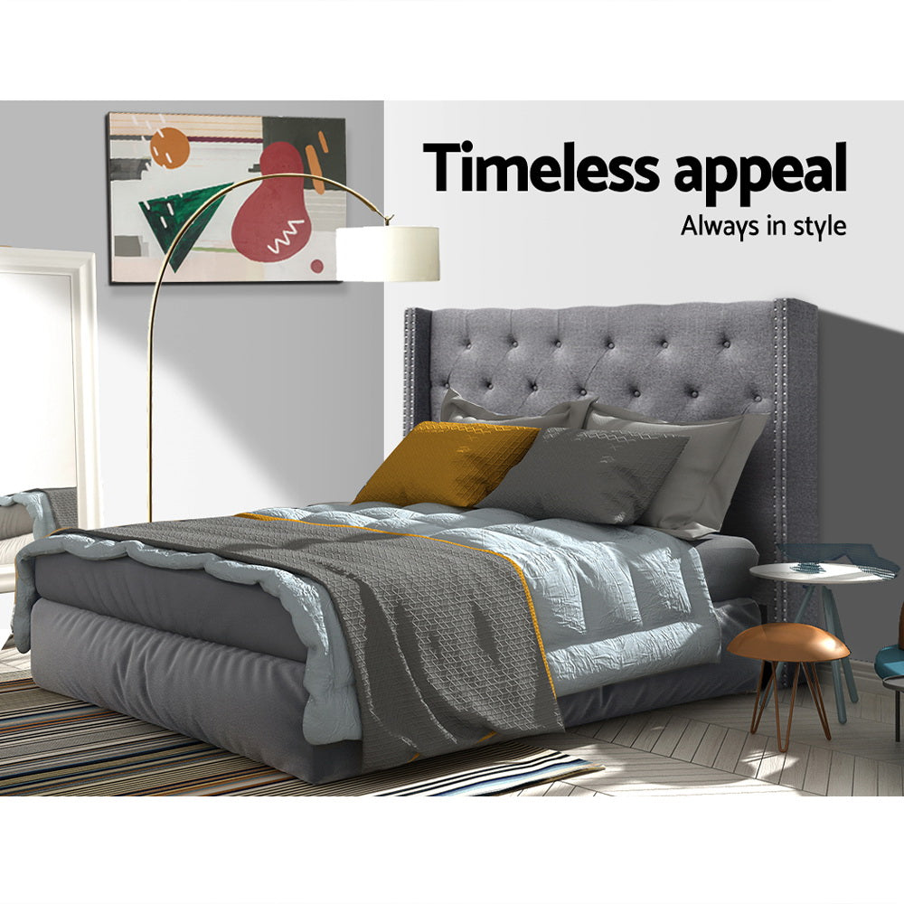 Arcon Linen Bed Head – Brown – Queen