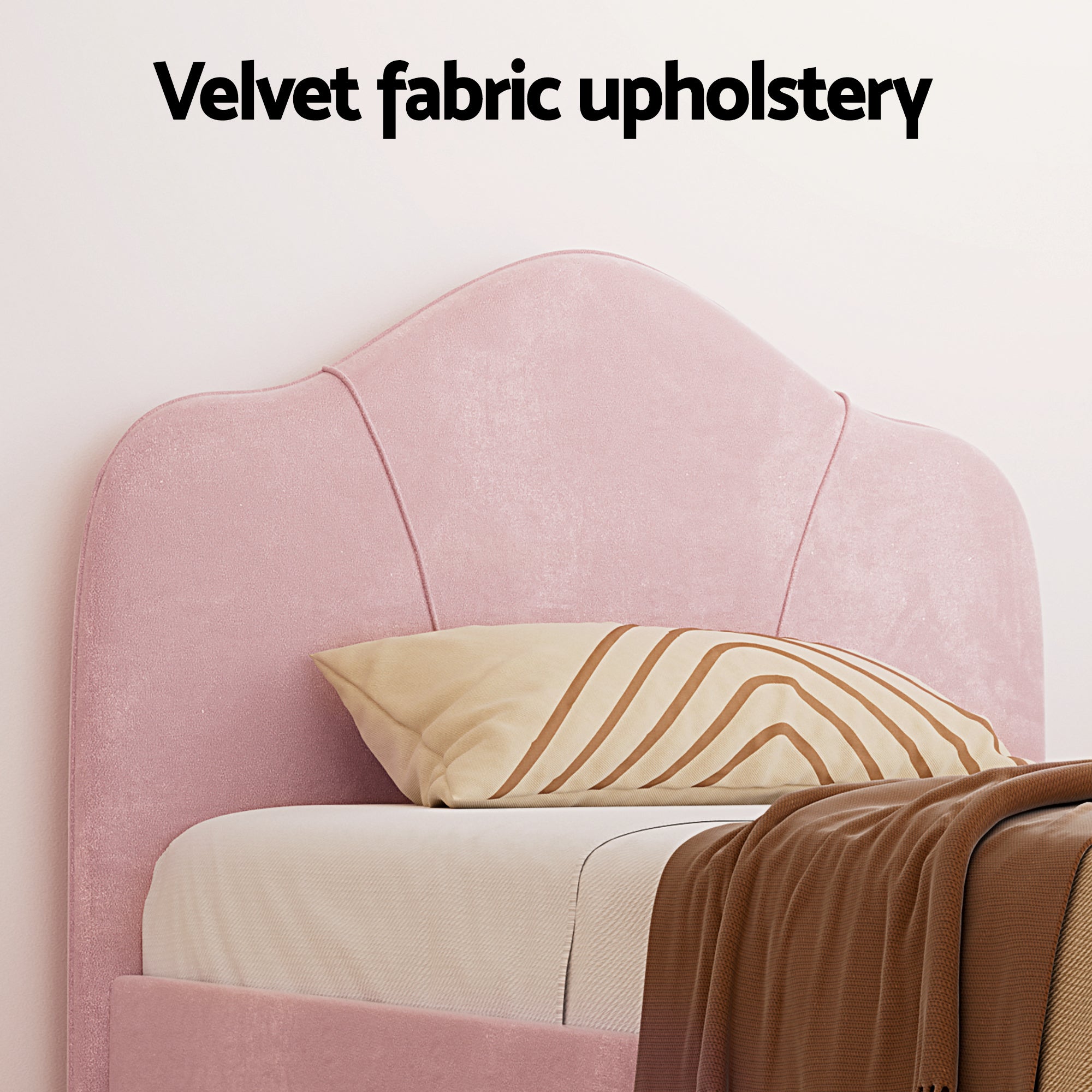 Olan Storage Bed Frame Set – Pink – King Single