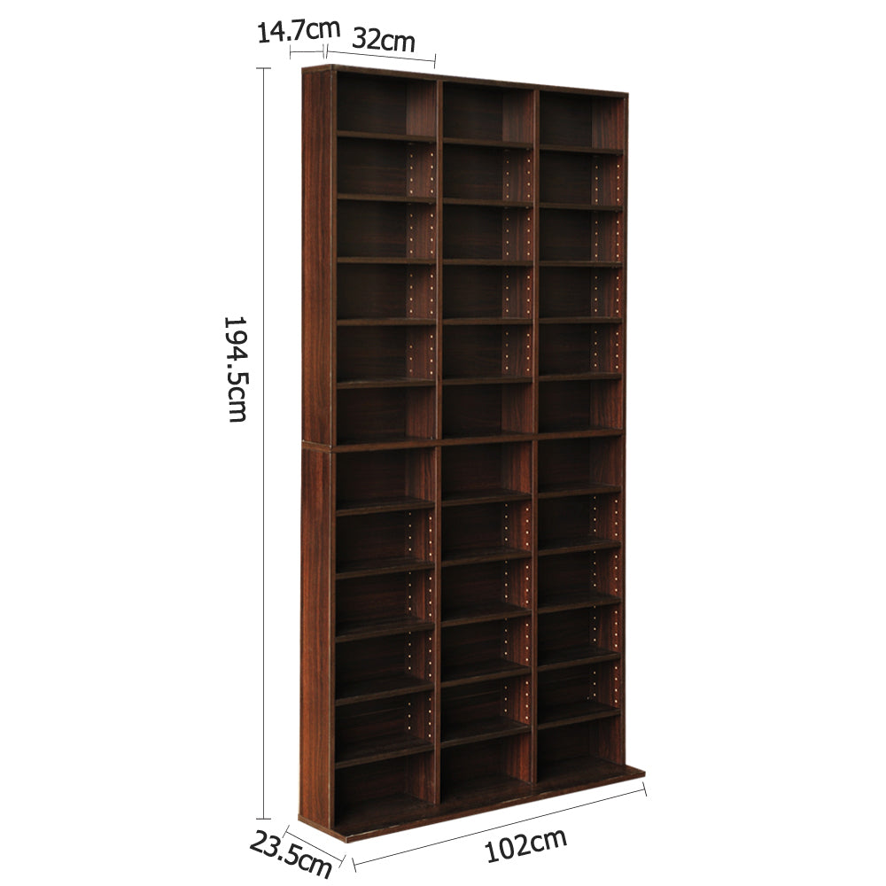 Meridian CD Storage Bookshelf – Brown – 194 cm