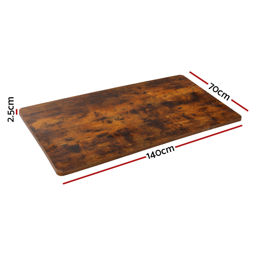 Serano Electric Desk Desktop – Rustic Brown – 140 cm
