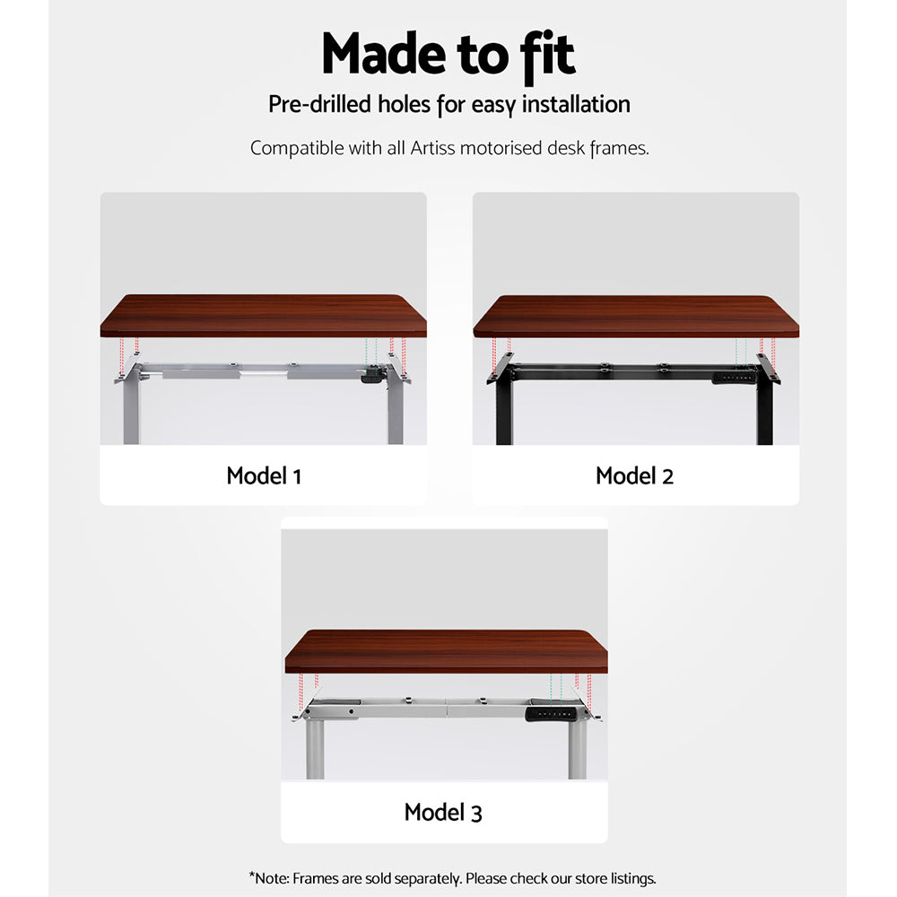 Serano Electric Desk Desktop – Walnut – 140 cm