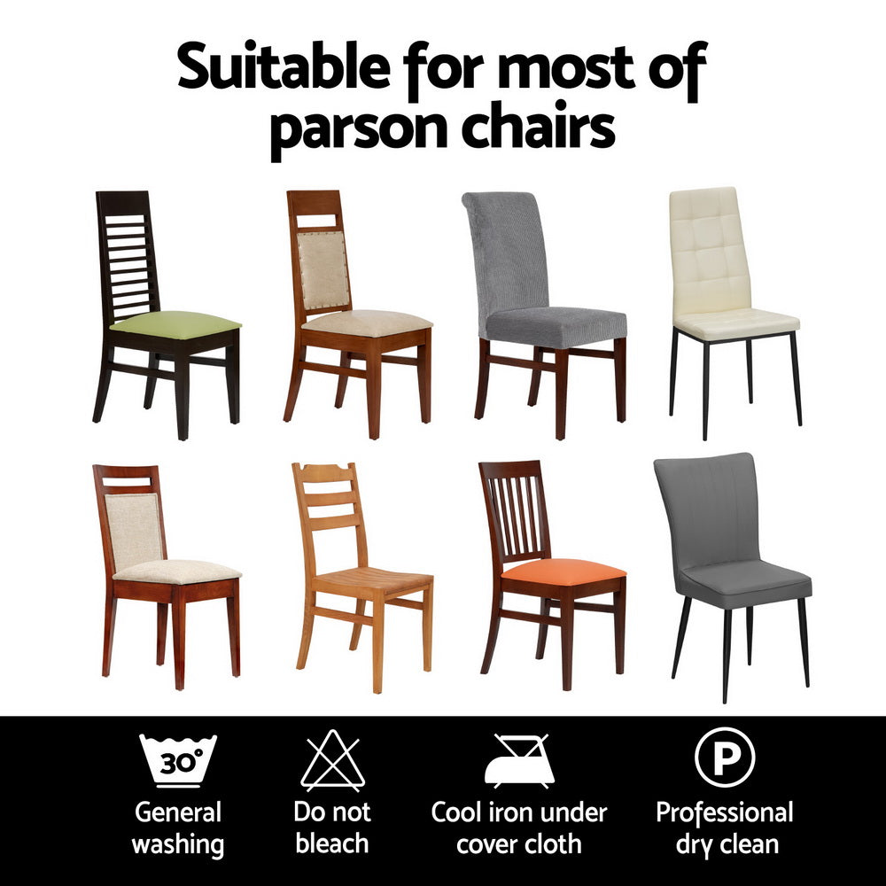 Marino Dining Chair Covers – Black – Set of 4