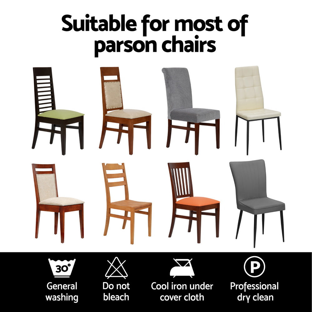 Marino Dining Chair Covers – Grey – Set of 4