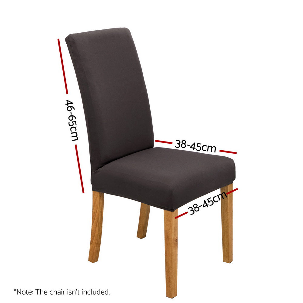 Marino Dining Chair Covers – Dark Grey – Set of 6