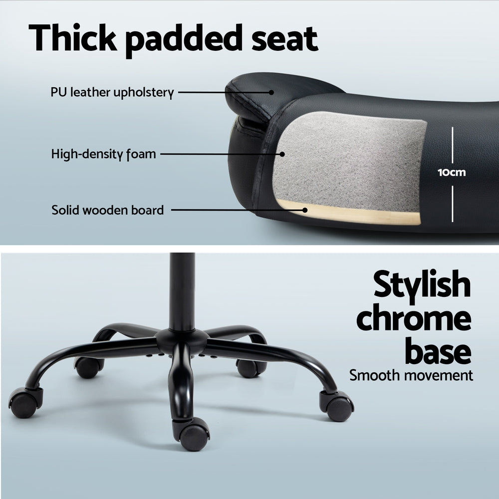 Nara Executive Desk & Chair Set – Black – Complete Office Suite