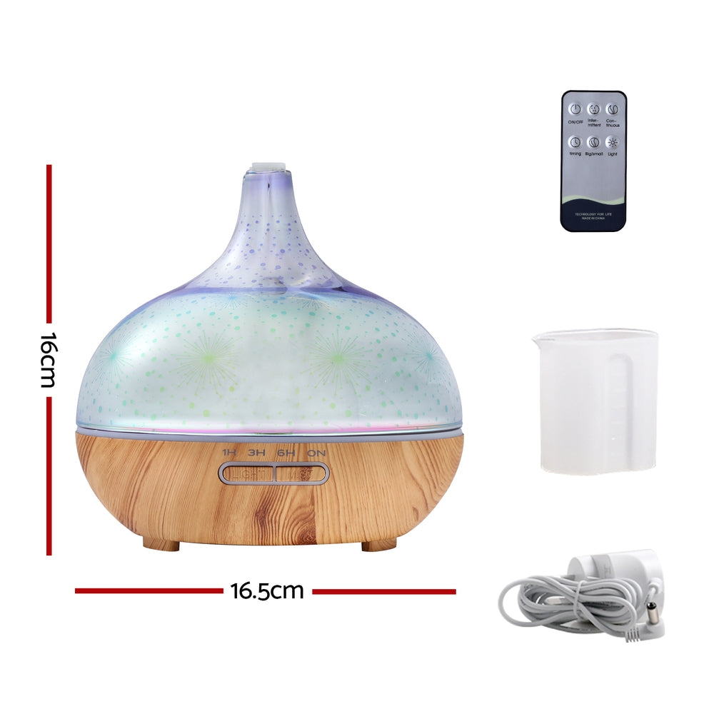 Kairo Glass Aroma Diffuser – White – 400ml