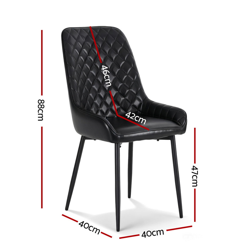 Arlo Dining Chairs – Black – Set of 2