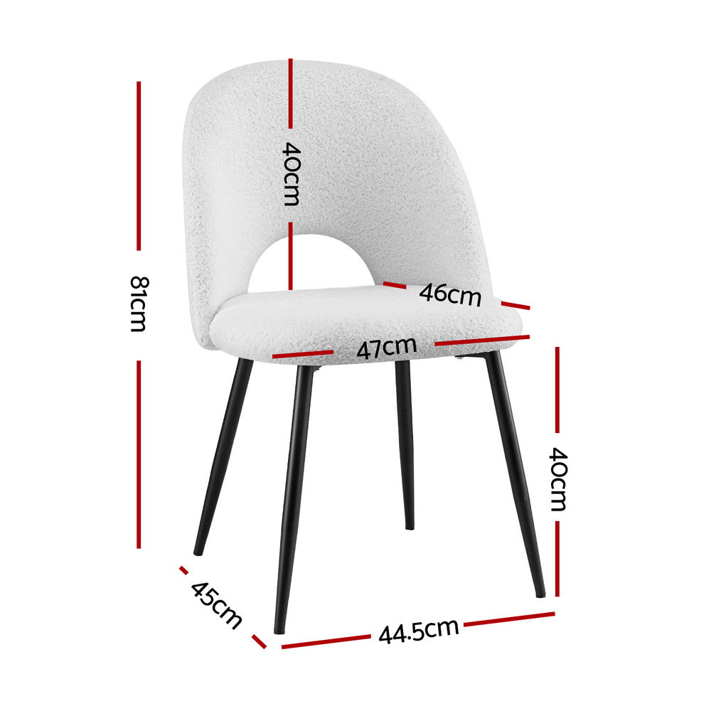 Cove Dining Chairs – White – Set of 4